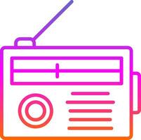 Radio Line Gradient Icon Design vector