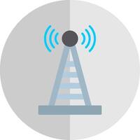 Radio Tower Flat Scale Icon Design vector