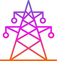 Electric Tower Line Gradient Icon Design vector
