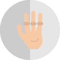 Alien Hand Flat Scale Icon Design vector