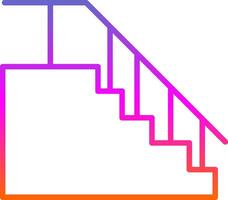 Stairs Line Gradient Icon Design vector