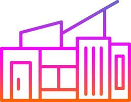 Architecture Line Gradient Icon Design vector