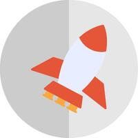 Spacecraft Flat Scale Icon Design vector