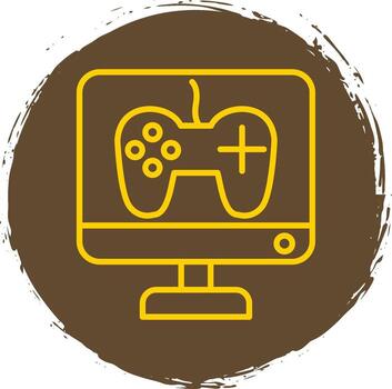 juego desarrollo línea degradado icono diseño vector