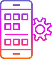 Application Development Line Gradient Icon Design vector