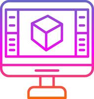 Product Design Line Gradient Icon Design vector