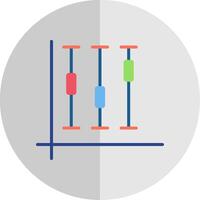 Box Plot Flat Scale Icon Design vector