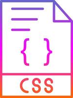 CSS Line Gradient Icon Design vector