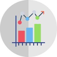 Statistical Chart Flat Scale Icon Design vector