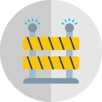 Blockade Flat Scale Icon Design vector