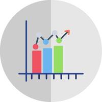 Bar Chart Flat Scale Icon Design vector