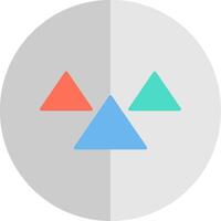 triangulos plano escala icono diseño vector