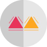 Triangles Flat Scale Icon Design vector