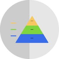 Pyramid Chart Flat Scale Icon Design vector