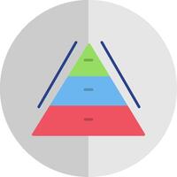 Pyramid Chart Flat Scale Icon Design vector