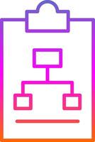 Work Flow Line Gradient Icon Design vector