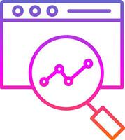 Web Monitoring Line Gradient Icon Design vector