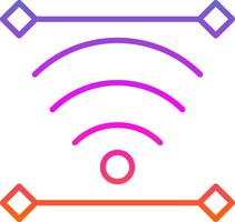 Wireless Line Gradient Icon Design vector