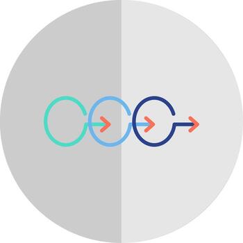 Process Chart Flat Scale Icon Design vector