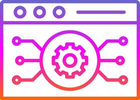 Website Algorithm Line Gradient Icon Design vector