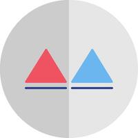 Triangles Flat Scale Icon Design vector