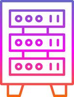 Server Rack Line Gradient Icon Design vector