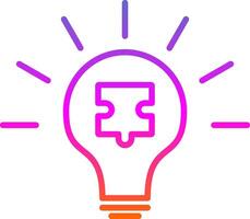 Solution Line Gradient Icon Design vector