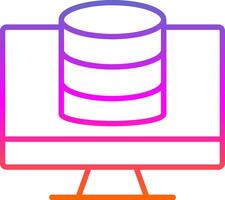 OnLine Circle Multi Circle Database Line Gradient Icon Design vector