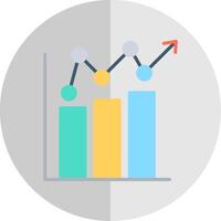 Bar Chart Flat Scale Icon Design vector