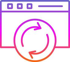 Page Loading Line Gradient Icon Design vector