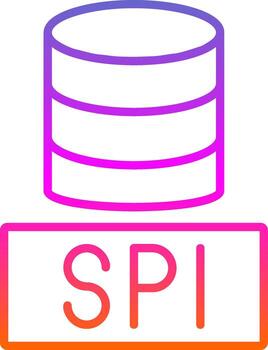 sql bases de datos línea degradado icono diseño vector