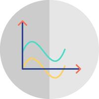 ola gráfico plano escala icono diseño vector