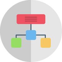 Hierarchical Structure Flat Scale Icon Design vector