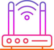 Wireless Modem Line Gradient Icon Design vector