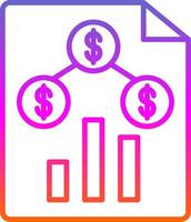 Money Analysis Line Gradient Icon Design vector