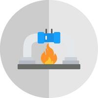 Gas PipeLine Circle Multi Circle Flat Scale Icon Design vector