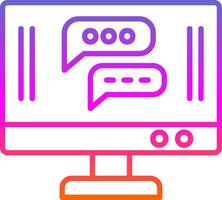 Perfessional Chat Line Gradient Icon Design vector