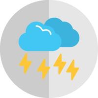 Rain Flat Scale Icon Design vector