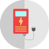 Electric Station Flat Scale Icon Design vector