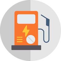 Fuel Station Flat Scale Icon Design vector