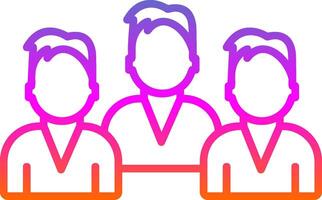 Group Team Line Gradient Icon Design vector