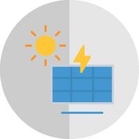 Solar Power Flat Scale Icon Design vector