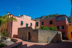 The village of Verigotti with its characteristic colorful houses photo