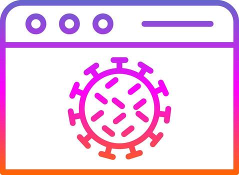 Web Page Infection Line Gradient Icon Design vector