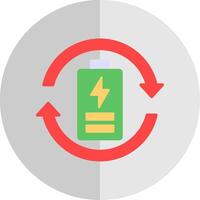 Eco Battery Flat Scale Icon Design vector