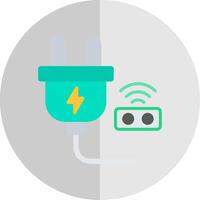 Smart Plug Flat Scale Icon Design vector