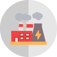 Power Plant Flat Scale Icon Design vector