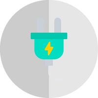 Power Cable Flat Scale Icon Design vector