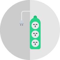 Extension Cable Flat Scale Icon Design vector