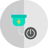 Power Button Flat Scale Icon Design vector